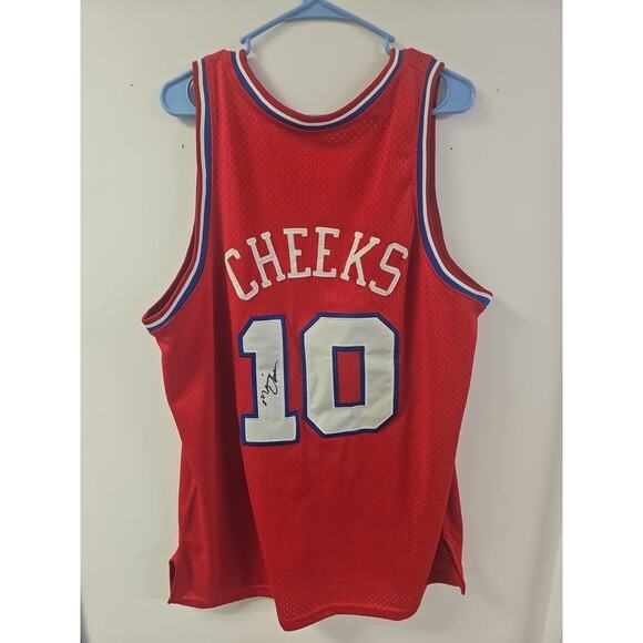 Maurice Cheeks #10 Philadelphia 76ers Stitched Basketball Jersey Signed Sz 46 - Picture 1 of 6